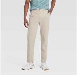 Golf Pants Active Lifestyle 38x34 Khaki All In Motion UPF 50+ New